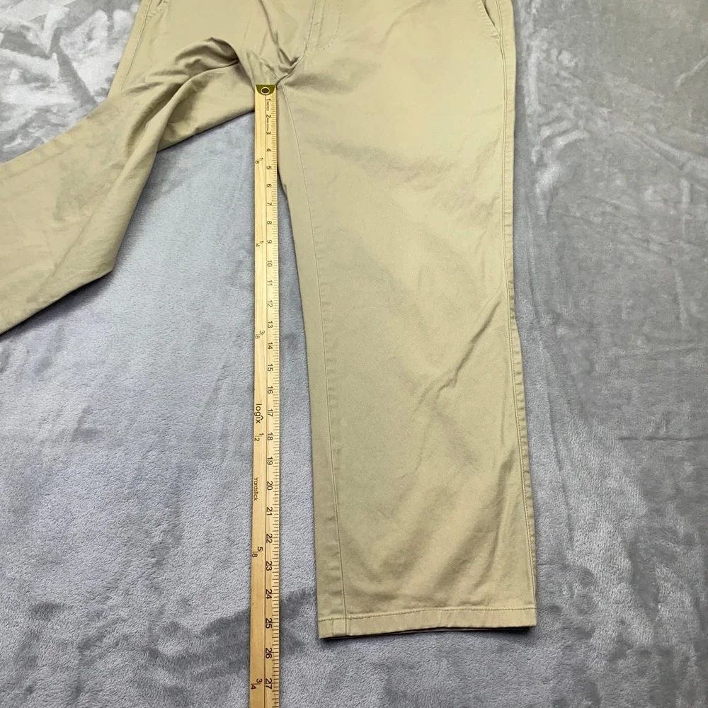 Peter Millar Men's Khaki Chino Pants Flat Front Classic Fit Size 34 Casual Dress